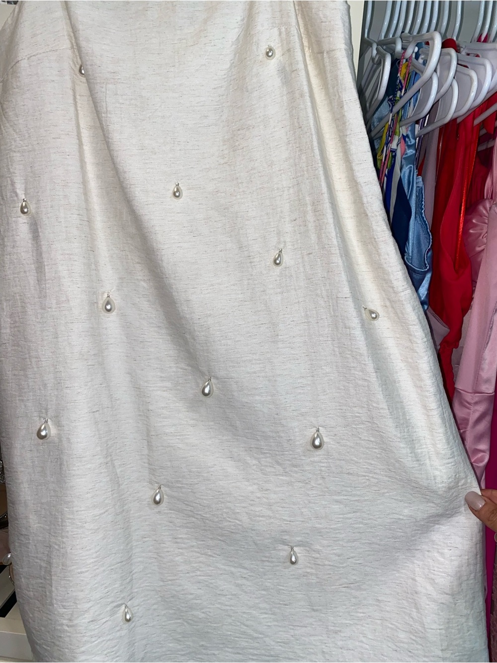 Pearl Teardrop Embellished Dress - Picture 3 of 6